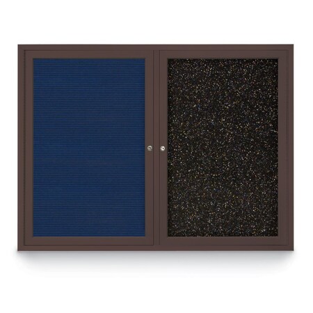 United Visual Products Corkboard, Pearl /Black, 48" x 36" UV416I-BLACK-PEARL
